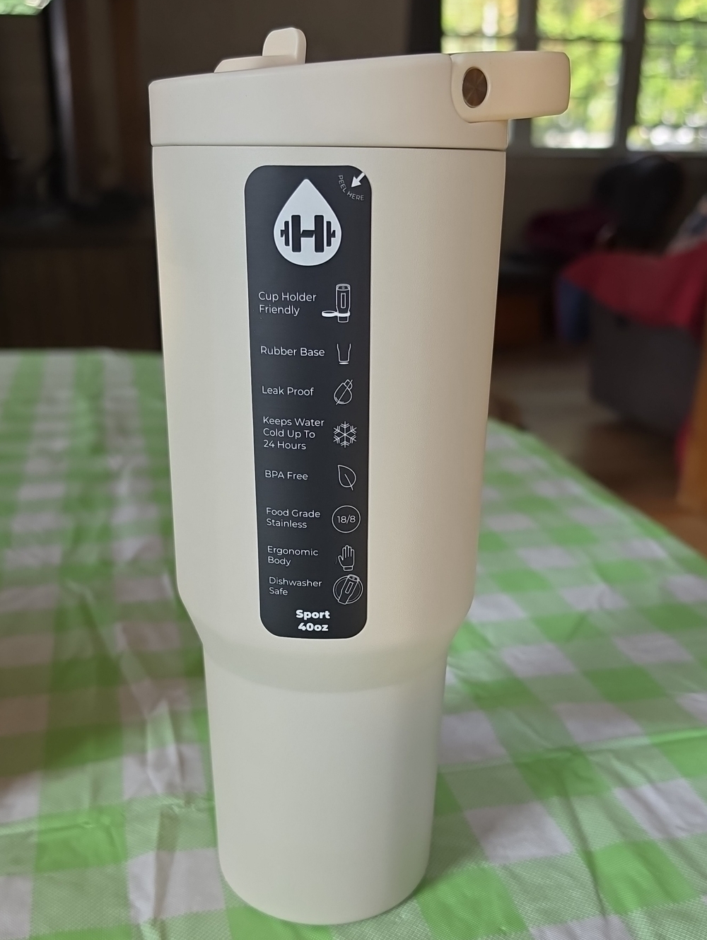 HydroJug 40oz Sport - Cream